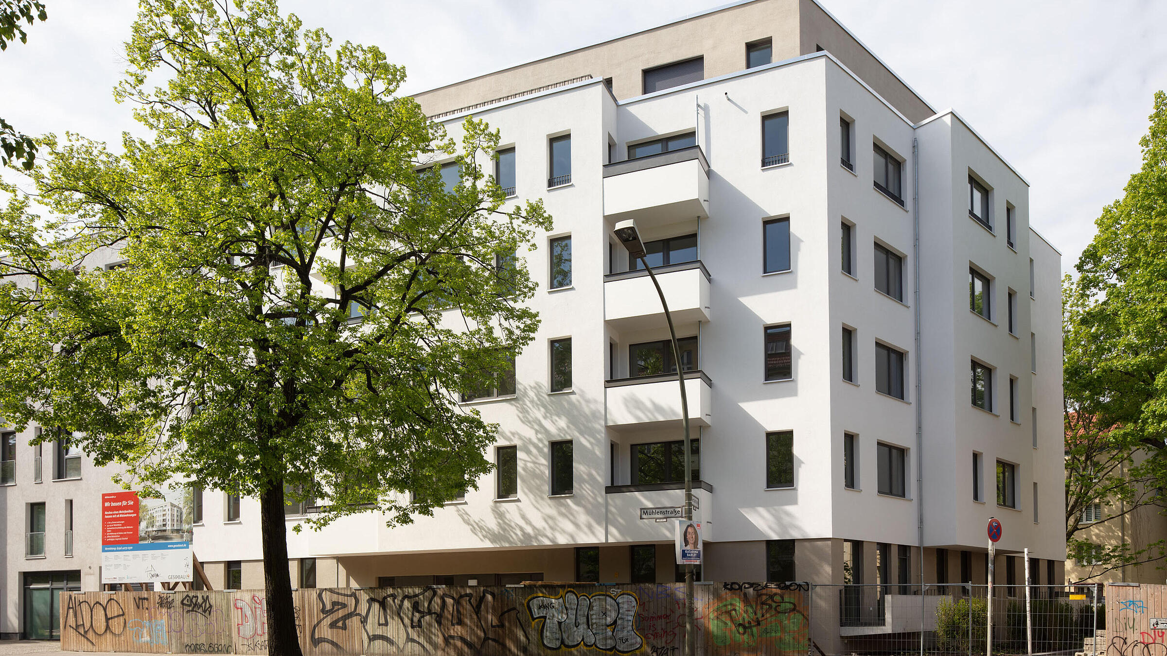 Sechsgeschossiger Neubau in der Mühlenstraße