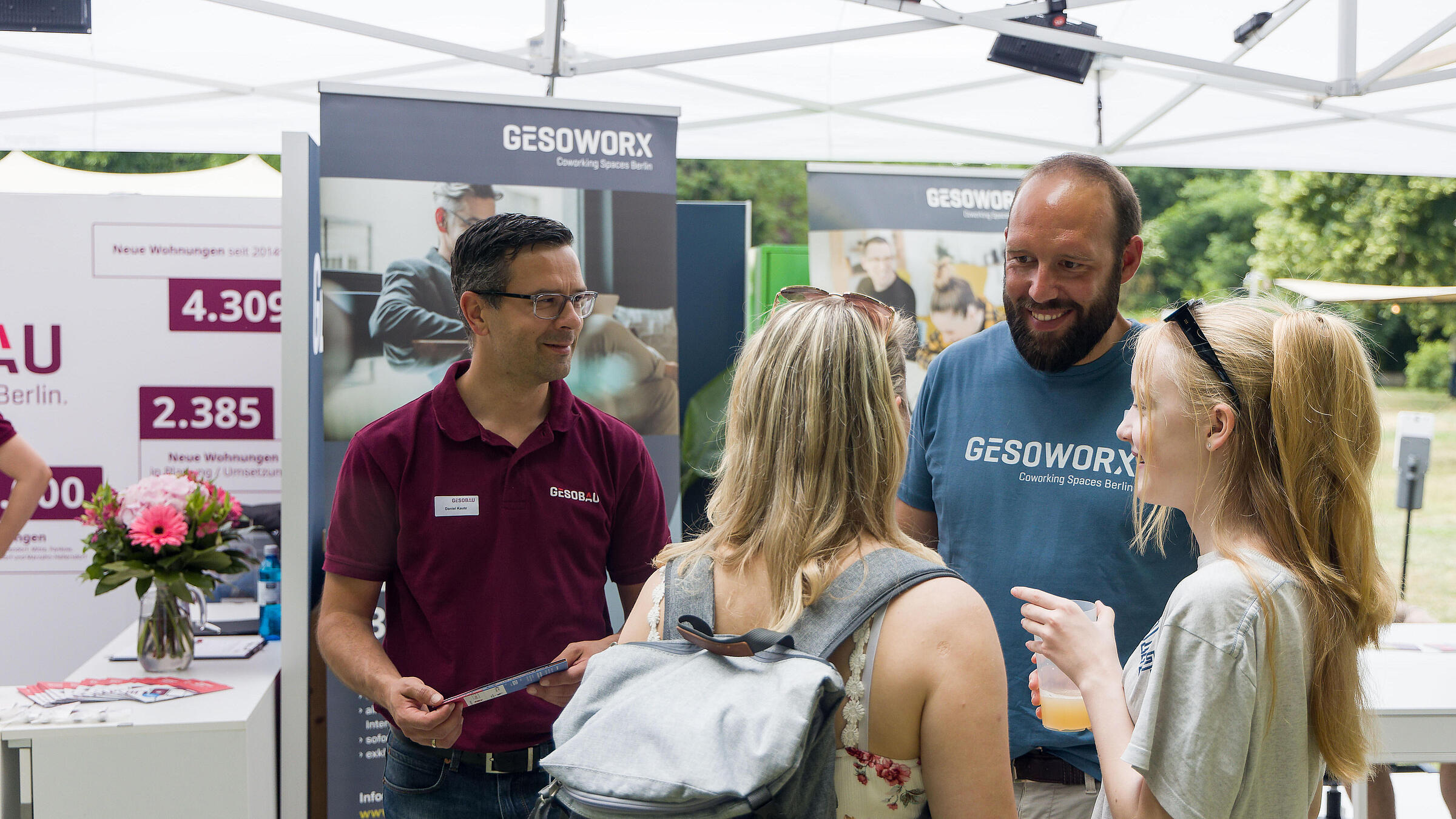 Außenaufnahme zeigt den Stand von GESOWORX.