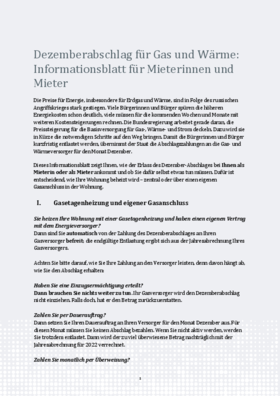 Vorschaubild der PDF-Datei Infoblatt: Dezember-Abschlag für Gas und Wärme