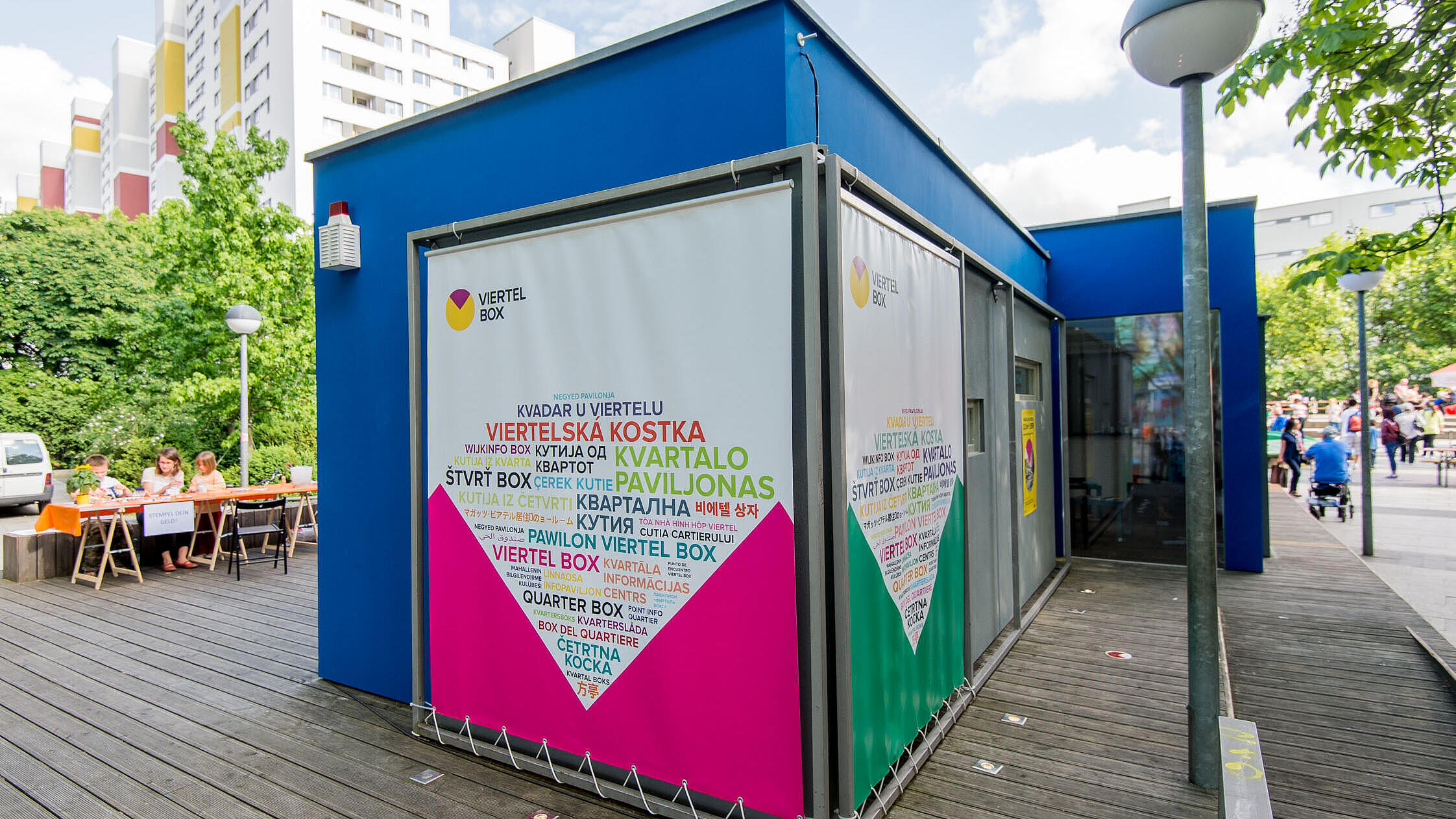 Außenansicht Gebäude Viertel Box