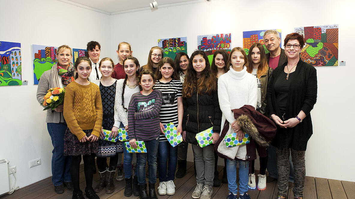 Gruppenbild zur Eröffnung der Hundertwasserausstellung