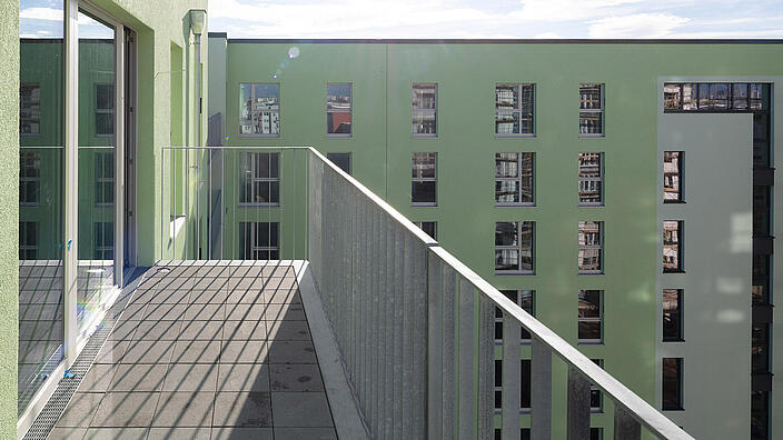 Neubau Stollberger Straße: Blick vom Balkon