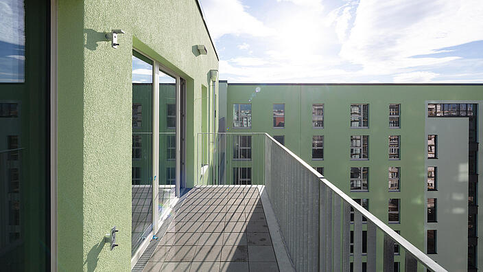 Neubau Stollberger Straße: Blick vom Balkon