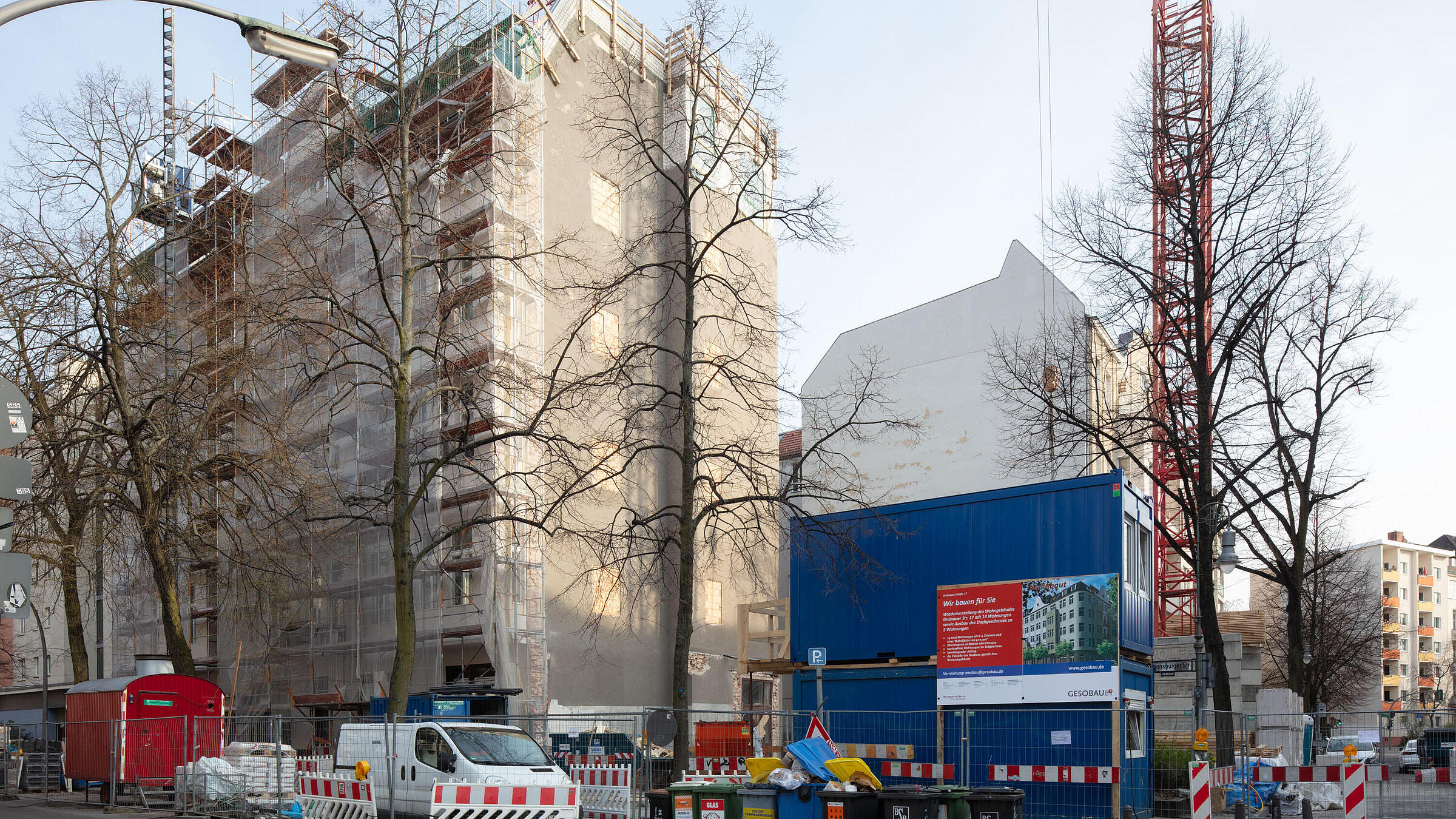 Kran auf einer Baustelle