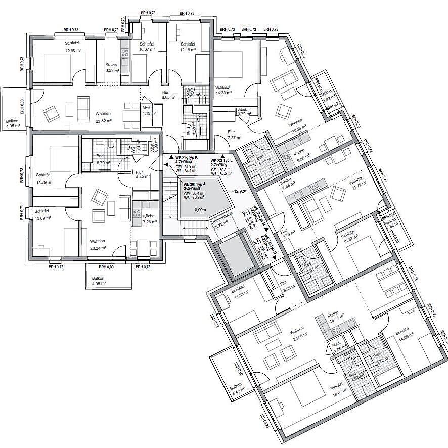 Mühlenstraße 41: Grundriss 4. Obergeschoss