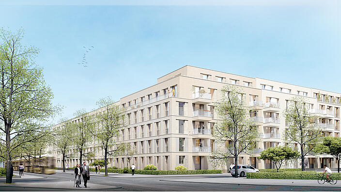 Visualisierung Neubau Mendelstraße