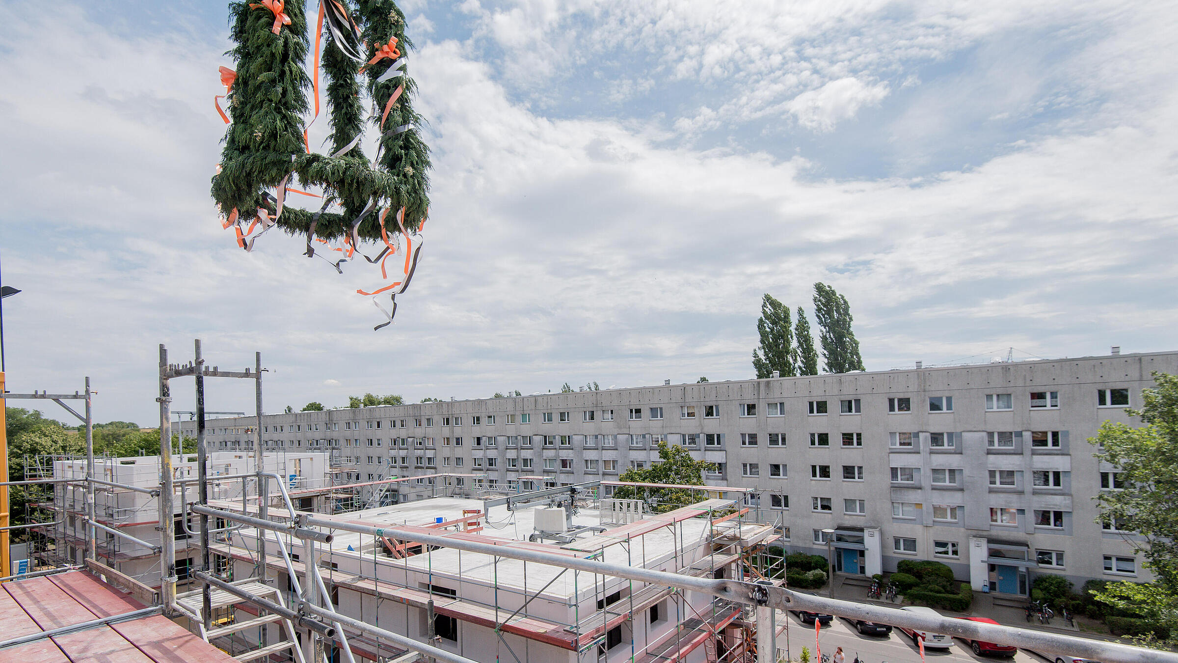 Richtkranz hängt in der Luft