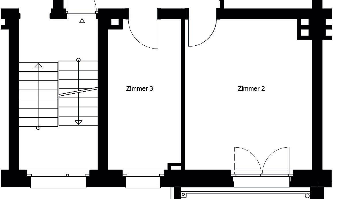 Beispielgrundriss einer 3-Zimmer-Wohnung