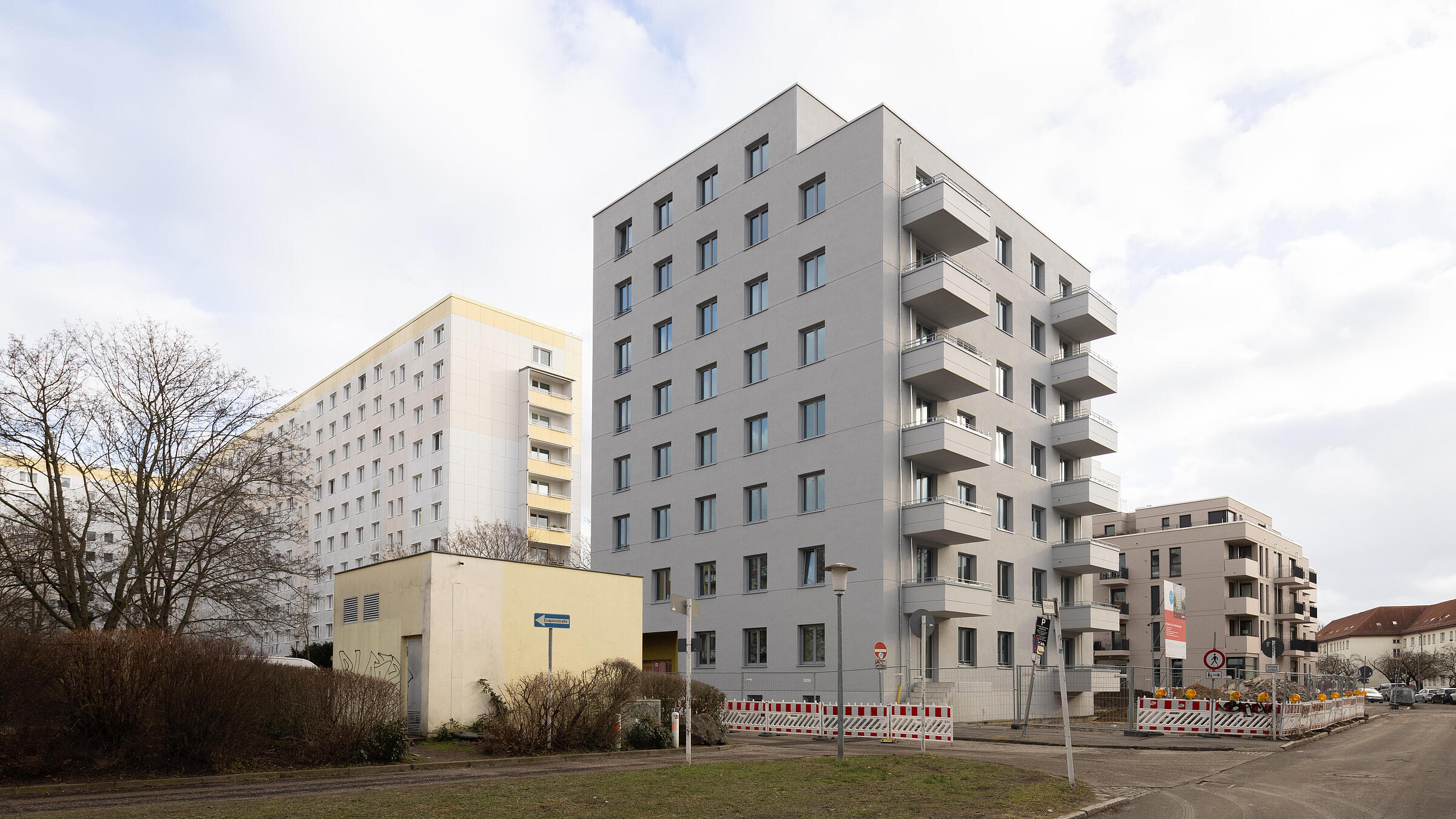 Außenaufnahme Baufortschritt Vesaliusstraße, Straßenansicht (Januar 2024).