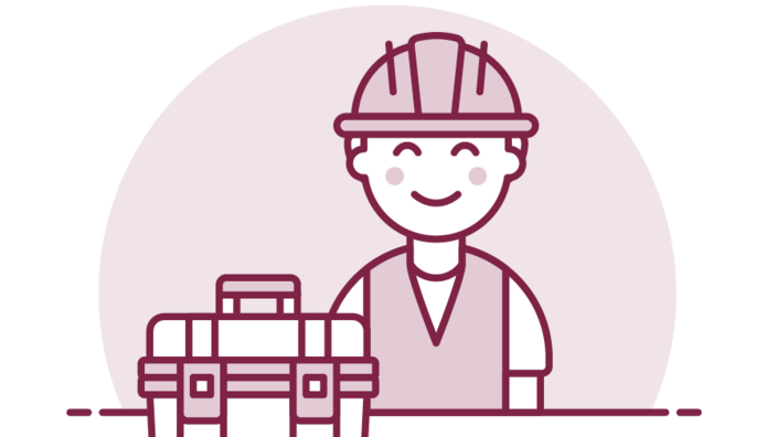 Illustration eines Handwerkers