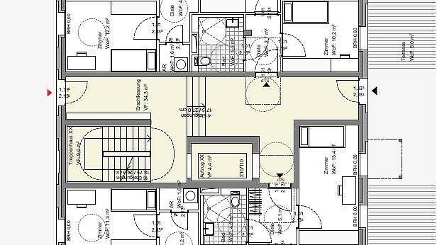 Mendelstraße: Grundriss Erdgeschoss / Grundrisse Typ 2b 