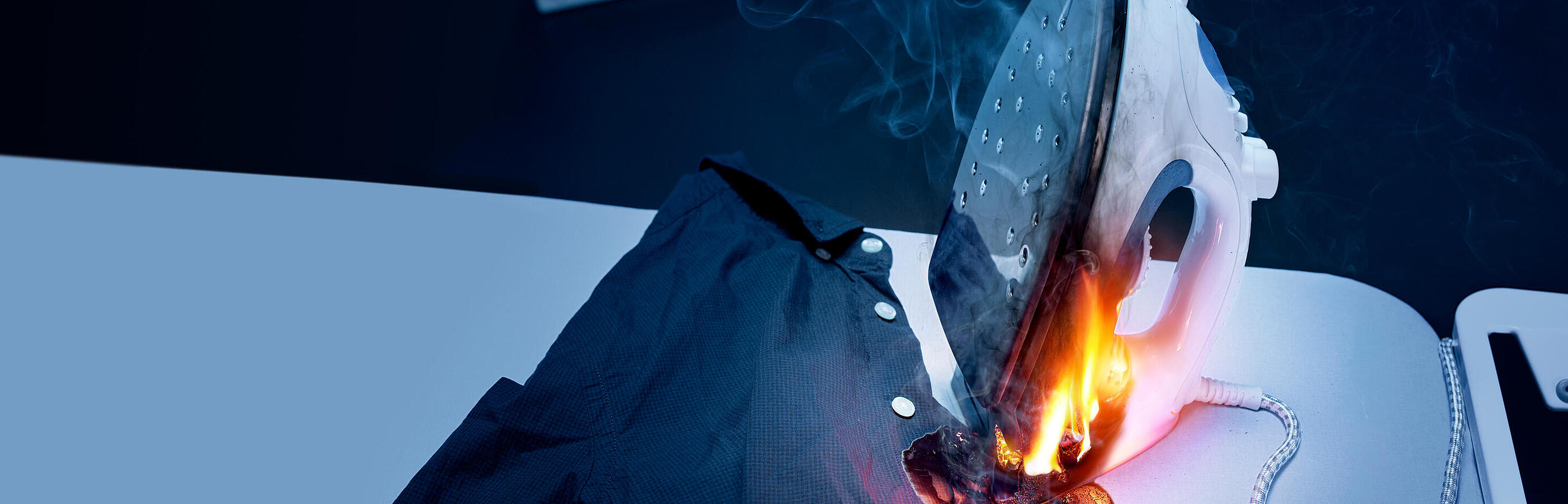 Bügeleisen löst Brand aus 