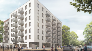 Bild zeigt Visualisierung Neubau Wiesenstraße im Wedding (Außenansicht)
