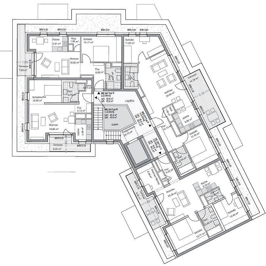 Mühlenstraße 41: Grundriss 5. Obergeschoss