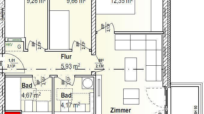 Grundriss 4-Zimmer-Wohnung