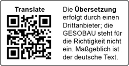 QR Code zum Übersetzen der Hausordnung.